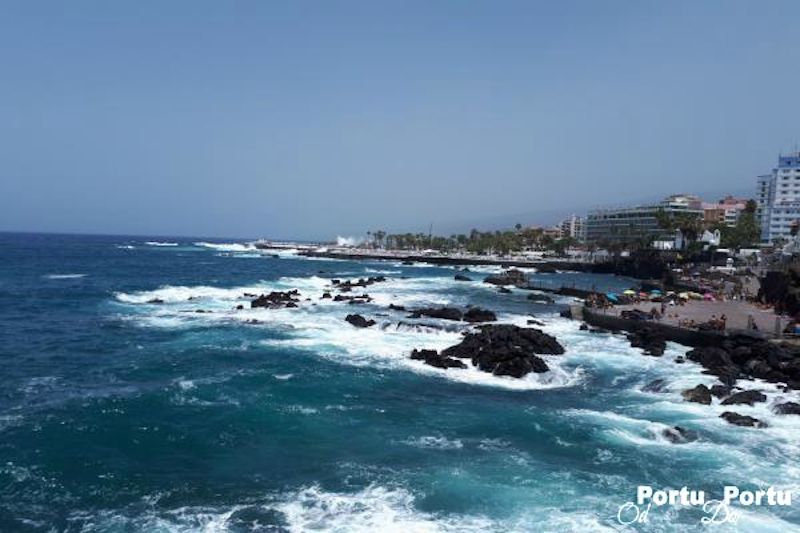Widok na ocean z centrum Puerto